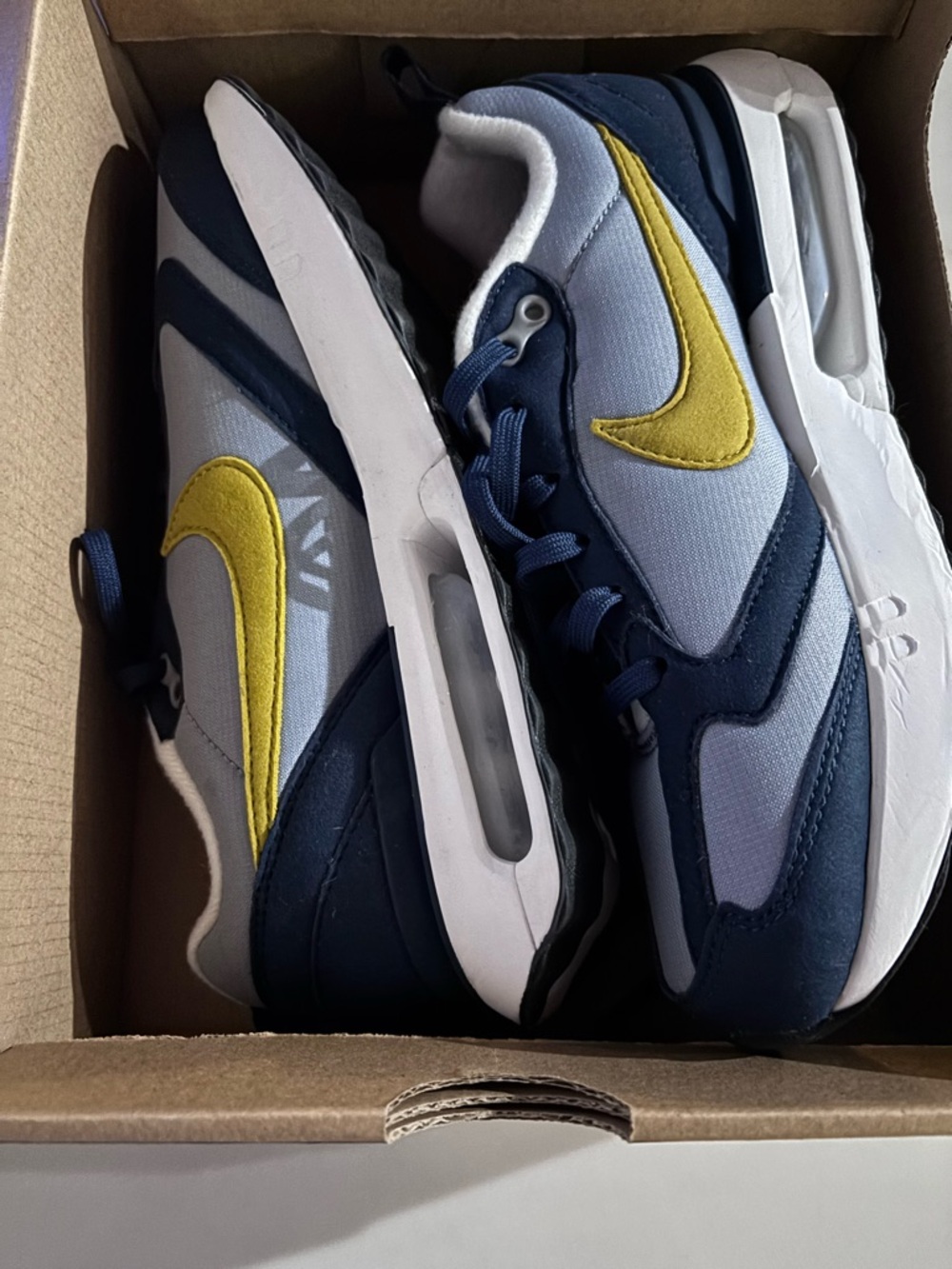 Nike Kids Sneakers in Navy, Gray & Yellow